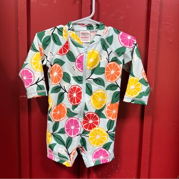 HANNA ANDERSSON long sleeve toddler swimsuit - Sweet citrus motif - 6 - 12 mo - Picture 1 of 6